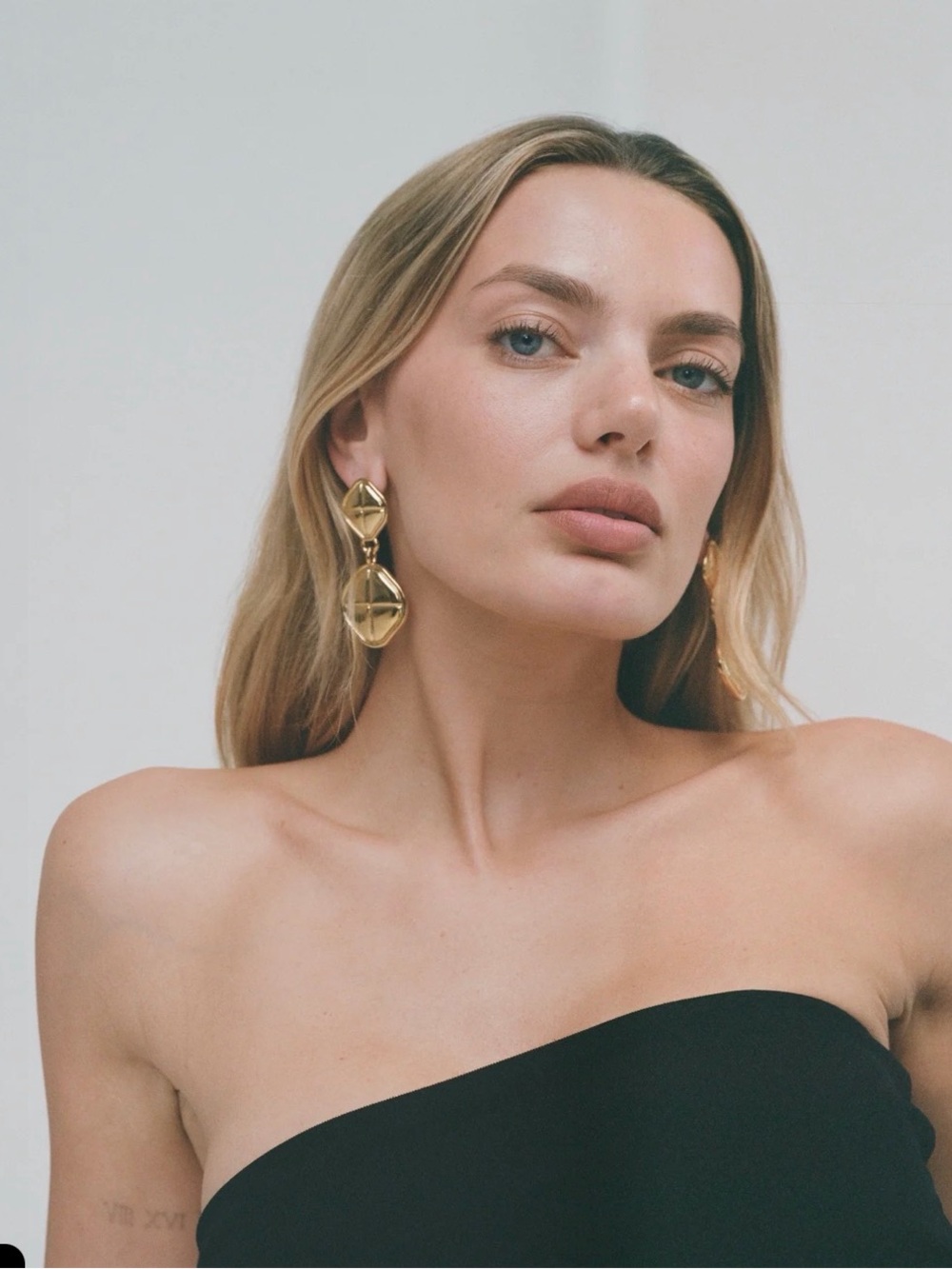 Heaven Mayhem Alma Gold-Plated Brass Clip-On Drop Earrings NIB